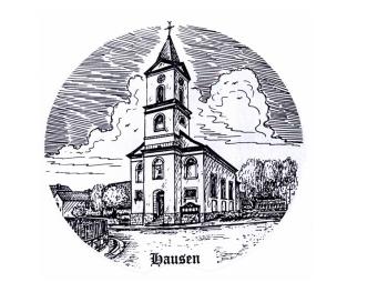 Kupferstich der Kirche in Hausen